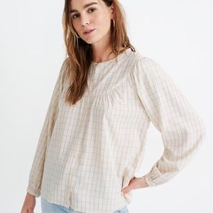 Madewell Balloon Sleeve Peasant Top